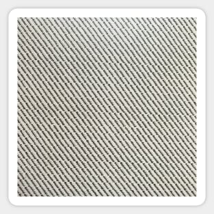 Seamless black and white diagonal stripe textile pattern Sticker